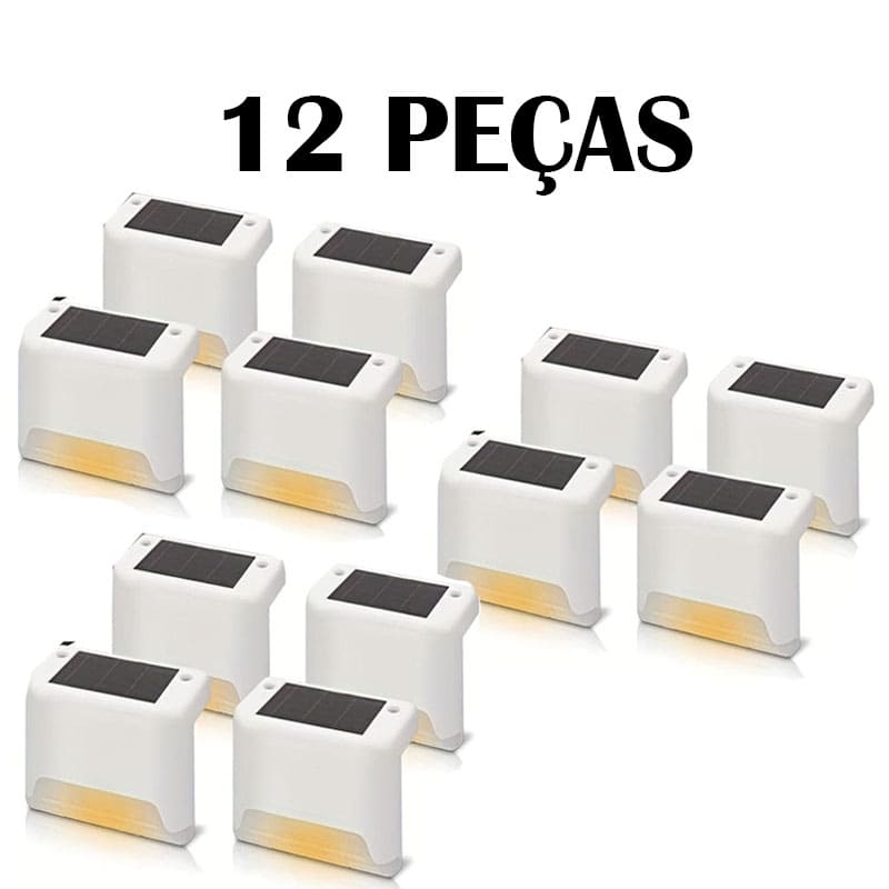 Kit Iluminação Solar à Prova d'Água para Jardim e Varanda