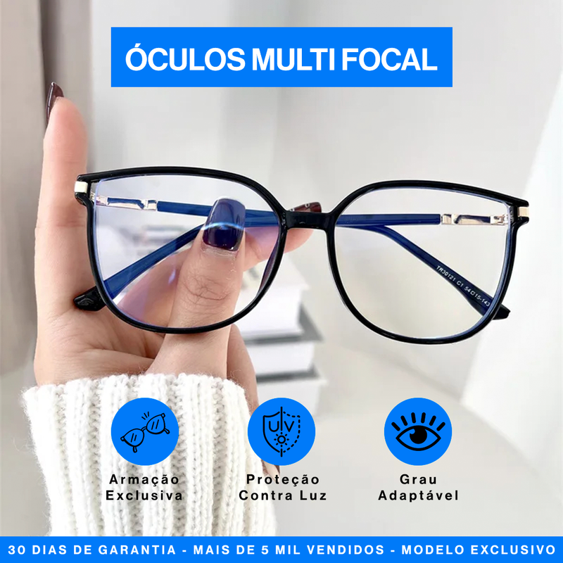 Óculos Feminino Multi Focal Crystal Fashion - (ÚLTIMAS UNIDADES)