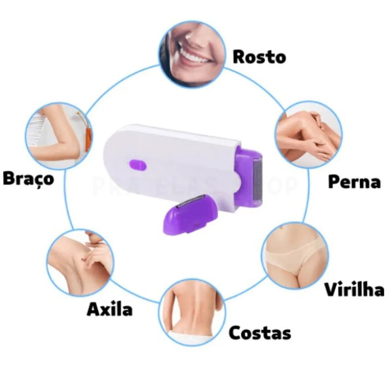 Depilador Corporal Recarregável com LED
