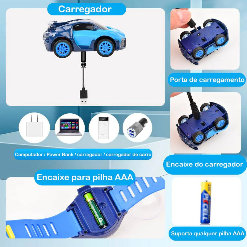 Relógio com Carrinho de Controle Remoto - WatchCar