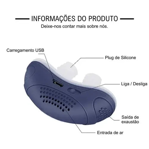 Anti Ronco Eletrônico Sem Fio Mini CPAP