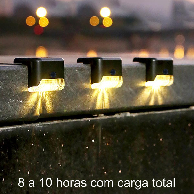 Kit Iluminação Solar à Prova d'Água para Jardim e Varanda