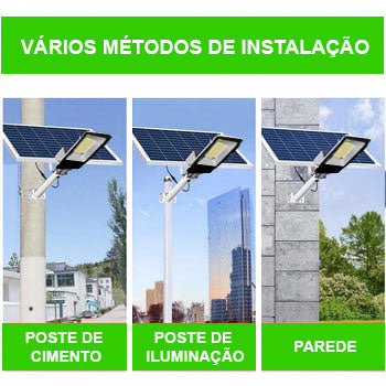 Luminária Refletor Solar Externa LED 50W