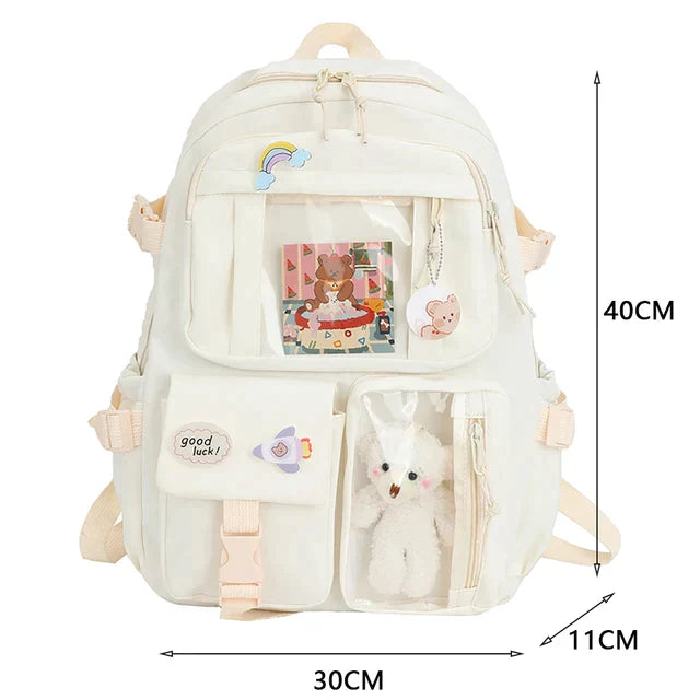 Mochila Escolar Infantil com Ursinho