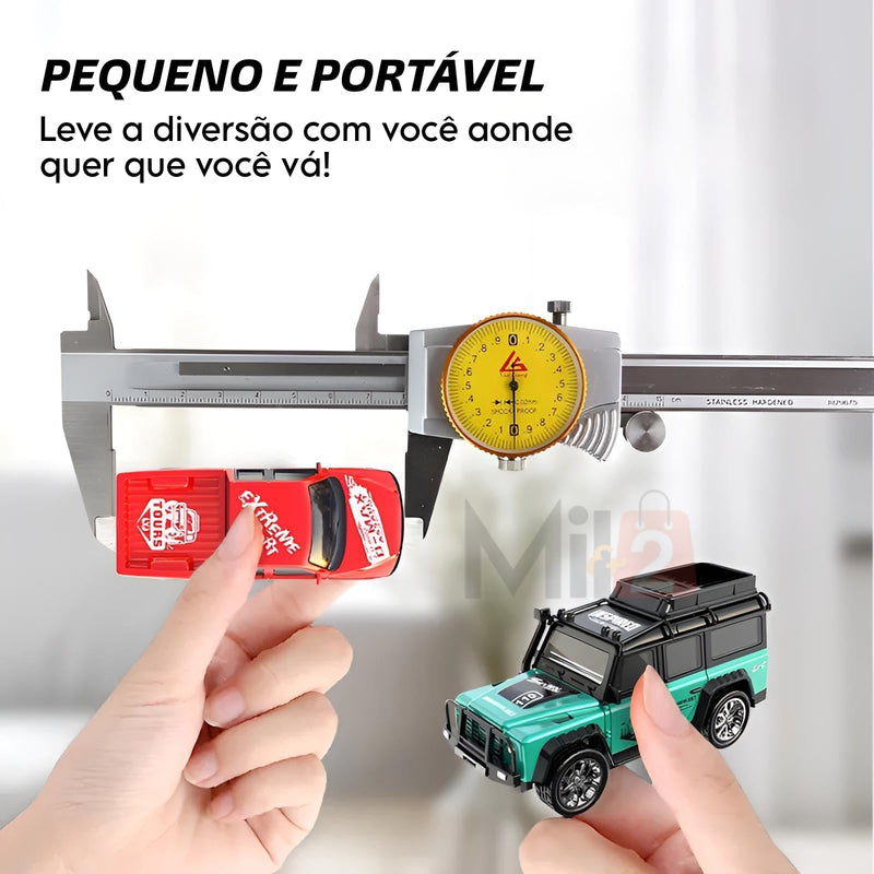 Mini Carro de Controle Remoto RC + Trailer de Brinde