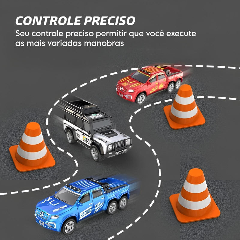 Mini Carro de Controle Remoto RC + Trailer de Brinde