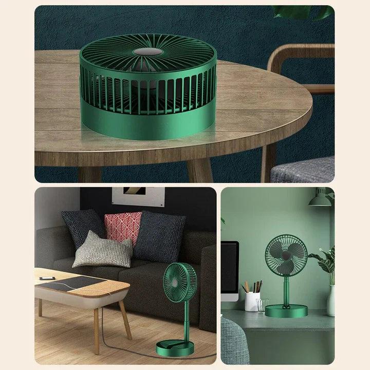 Ventilador Portátil Silencioso 3 em 1