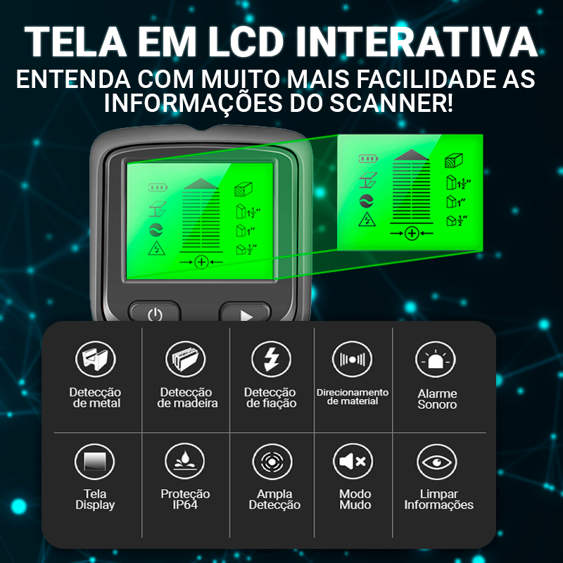 Detector Profissional de Tubulações e Metais