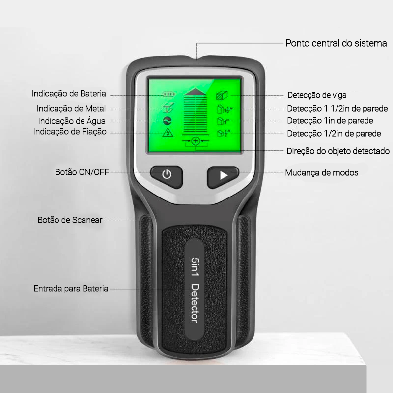 Detector Profissional de Tubulações e Metais