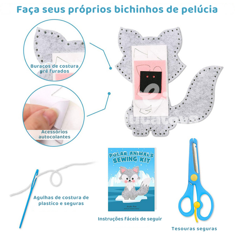 Kit de Costura Infantil Montessori - Alinhavo