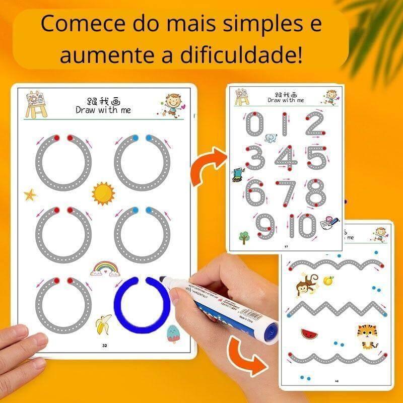 Caderno Infantil Para Treino De Coordenação Motora - Magic Book™