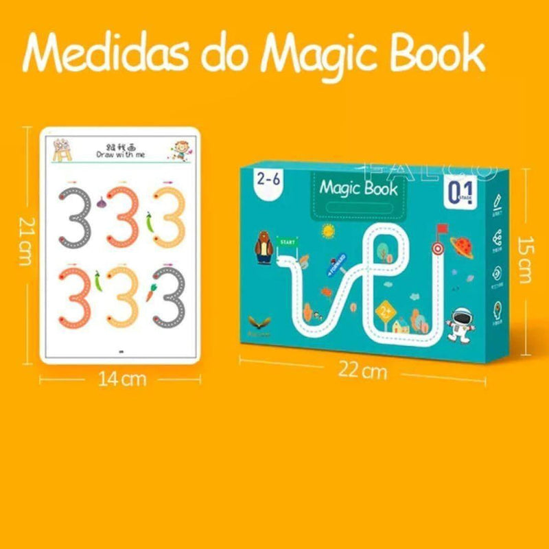 Caderno Infantil Para Treino De Coordenação Motora - Magic Book™