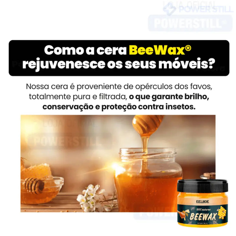 Cera de Mel para Proteção e Recuperação de Madeiras + BRINDE