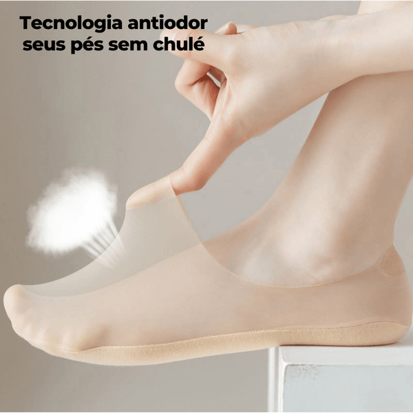 Meias Invisíveis Antiodor e Confortável - Compre 3 e leve 5