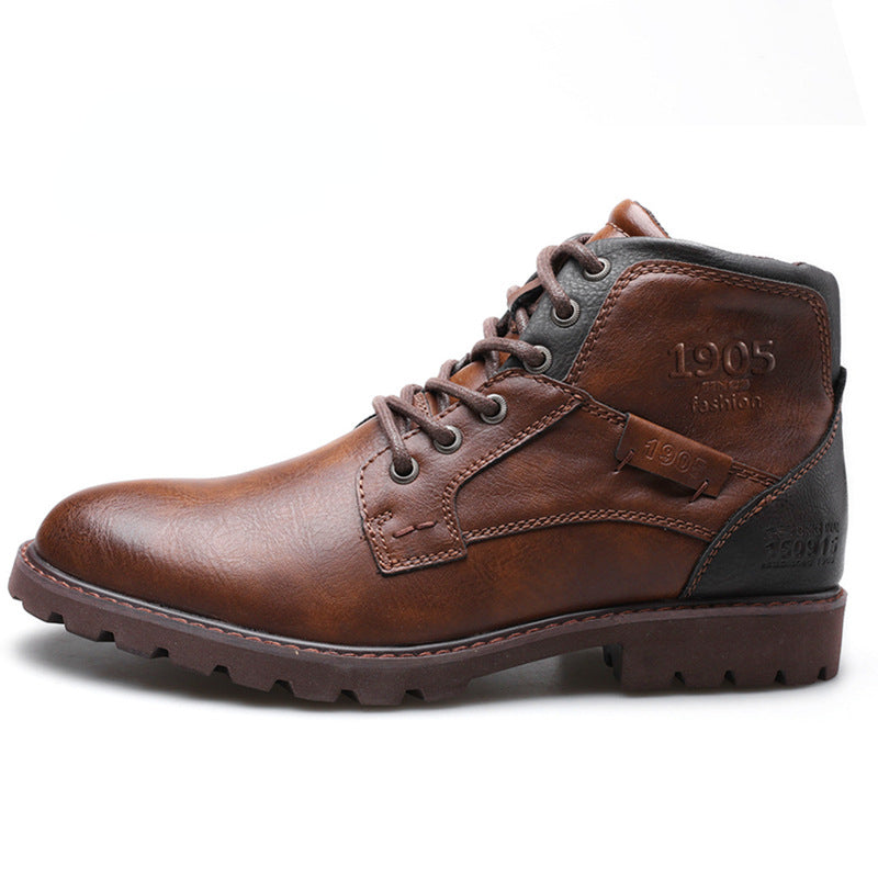 Bota Masculina de Couro Legítimo Confortável