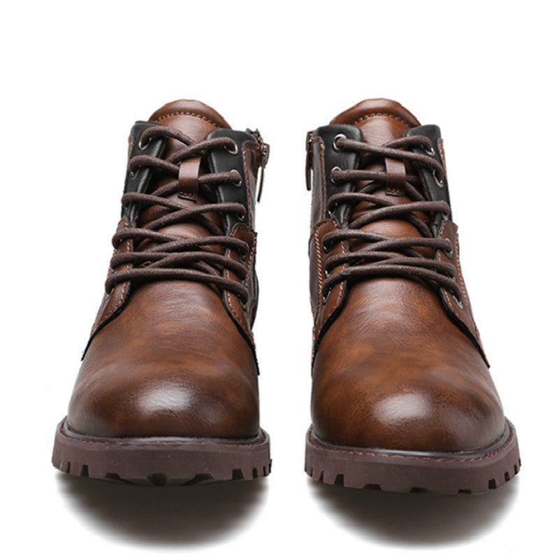 Bota Masculina de Couro Legítimo Confortável