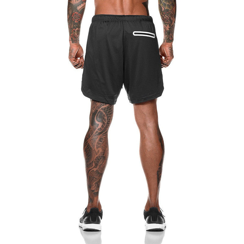 Short 2 em 1 Masculino Fitness - Bermuda Com Bolso