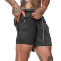 Short 2 em 1 Masculino Fitness - Bermuda Com Bolso